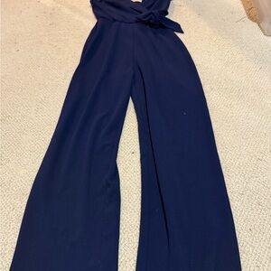 Three Hearts Navy Wide Leg Jumpsuit